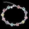 Mehrfarbige Würfel Armband - 925 Sterling Silber