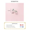 Kleine Kreise & Blätter - Roségold / Silber Ohrringe - 925 Sterling Silber