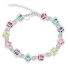 Mehrfarbige Würfel Armband - 925 Sterling Silber