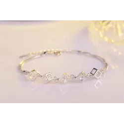 Elegant bracelet with cubes - silver 925Bracelets