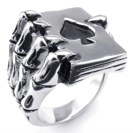 Klauenhalter Pokerkarten - Ring - Metall