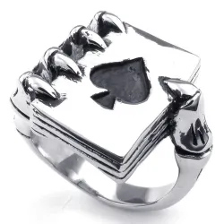 Klauenhalter Pokerkarten - Ring - Metall