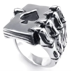 Klauenhalter Pokerkarten - Ring - Metall