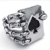 Claw holding poker cards - ring - metalRings