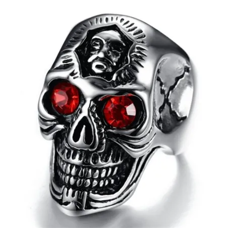 Gothic Totenkopfring - Edelstahl