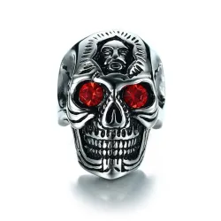 Gothic Totenkopfring - Edelstahl
