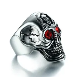 Gothic Totenkopfring - Edelstahl