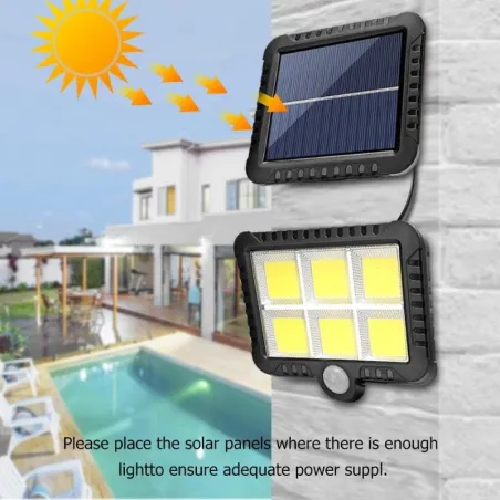 150COB - 128COB - 120COB - 100COB - Solar Light - Outdoor - Wandleuchte - Sicherheitsleuchte - Fernbedienung