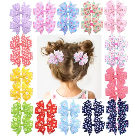 1Piece - Ribbon Haarbögen mit Clip - Baby Girls - Blume