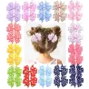 1Piece - Ribbon Hair Bows With Clip - Baby Girls - FlowerHair clips