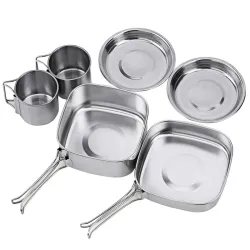 Backpacking - Camping - Kochgeschirr Set - Edelstahl