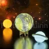 3D Erde - Galaxie Nachtlampe - wiederaufladbar