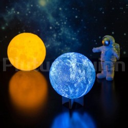 3D earth - galaxy night lamp - rechargeableLights & lighting