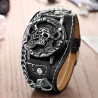 Totenkopf Design - Quarzuhr - Lederarmband - unisex