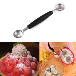 Wassermelone aus Edelstahl - Messer - Löffel - Set