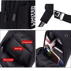 Luminous chest / shoulder bag - backpack - USB charging portBags