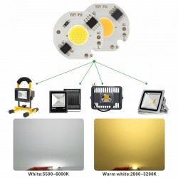 LED Chip - 3W - 5W - 7W - 9W - 220V - Kaltweiß - Warmweiß