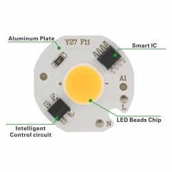 LED Chip - 3W - 5W - 7W - 9W - 220V - Kaltweiß - Warmweiß
