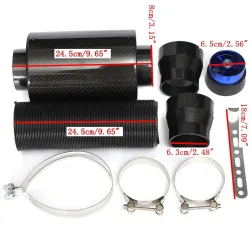 Universal - Carbon Fiber - Cold Air Filter Box - 1 Set