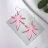Hanfblätter - Winkel Ohrringe - Geometrische Tropfen Ohrringe