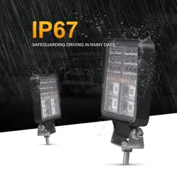 ANWENDUNGSBEREICH Auto Light Assembly - 3000K - LED - Arbeitslichtleiste - Fahrzeuge - Quadrat - Rund