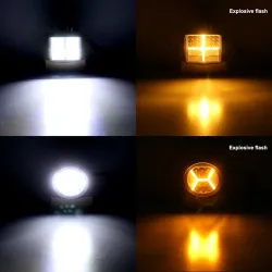ANWENDUNGSBEREICH Auto Light Assembly - 3000K - LED - Arbeitslichtleiste - Fahrzeuge - Quadrat - Rund