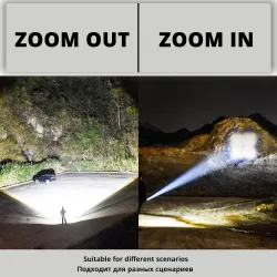 Powerful LED Flashlight - XHP - Torch Support - Mircro chargingSurvival tools