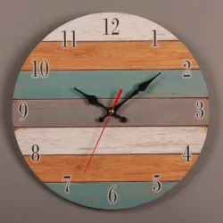 Retro Wall Clock - Vintage - Wooden Roman CraftClocks