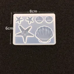 2 Set - Silikonguss - Harzformen - DIY - Seashells - Diamanten