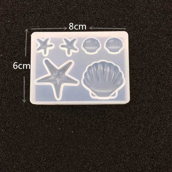 2 Set - Silikonguss - Harzformen - DIY - Seashells - Diamanten