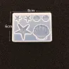 2 Set - Silikonguss - Harzformen - DIY - Seashells - Diamanten
