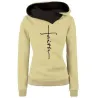 Autumn - Winter - Hoodies - Sweatshirts - Women - Faith Embroidered PrintHoodies & Jumpers