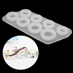 8Pcs - Assorted Sizes Ring - Silicone Mold - Resin JewelryToys