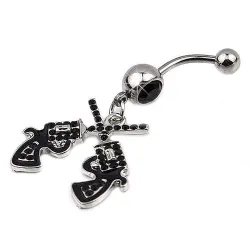 Cowgirl - Guns - Belly Button Ring