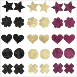 10pairs - Spitze - Nippelabdeckungen - Stern - Kreis - Herz