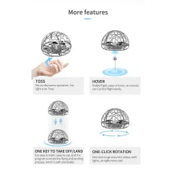 D3 - Colorful Light - Gesture Sensing - Altitude Hold Mode - Intelligent Induction - Flying BallR/C drone