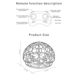 D3 - Colorful Light - Gesture Sensing - Altitude Hold Mode - Intelligent Induction - Flying BallR/C drone