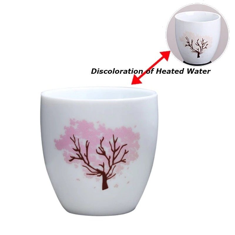 Farbwechsel Keramik Tasse - heiße & kalte Temperatur Verfärbung - Japanische Sakura