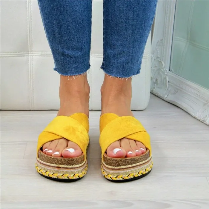 Sommer Sandalen - weiche Plattform Flip-Flops