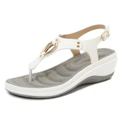 Mode Sandalen mit Metalldekoration - Böhmischer Stil