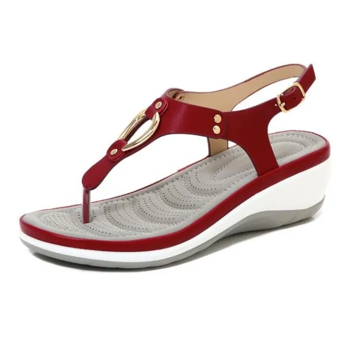 Mode Sandalen mit Metalldekoration - Böhmischer Stil