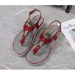 Mode Sandalen mit Metalldekoration - Böhmischer Stil