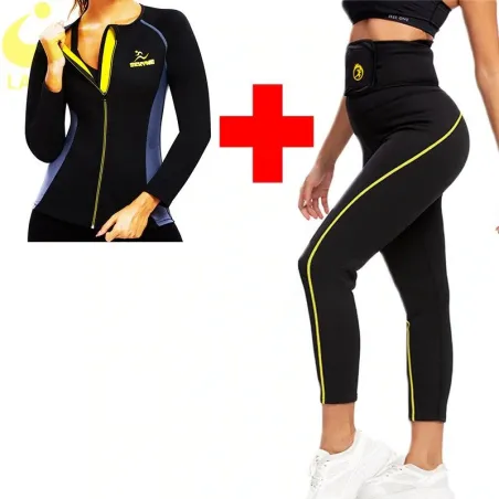 Slimming Leggings & top - Sauna-Effekt - Slimming Fitness-Set