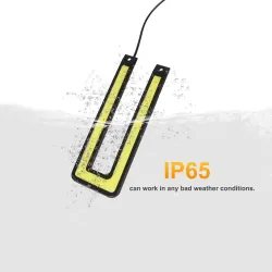DRL car lights - LED - COB - waterproof - 12V - 2 piecesDaytime Running Lights (DRL)