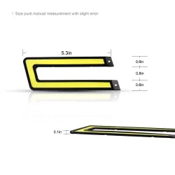 DRL car lights - LED - COB - waterproof - 12V - 2 piecesDaytime Running Lights (DRL)