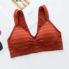 Striped cotton fitness bra with push upWomen's fashion