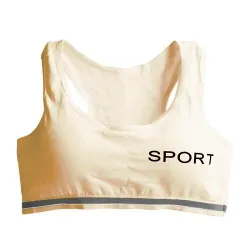 "SPORT" Print - Baumwoll-Fitness gepolsterter BH
