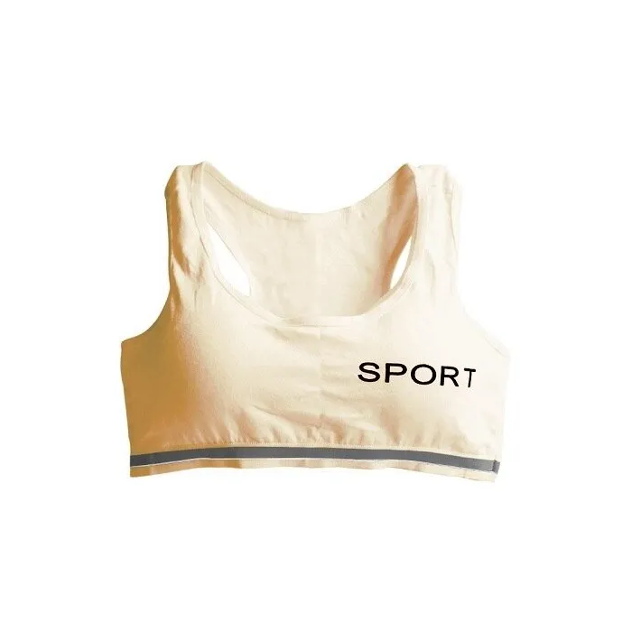 "SPORT" Print - Baumwoll-Fitness gepolsterter BH
