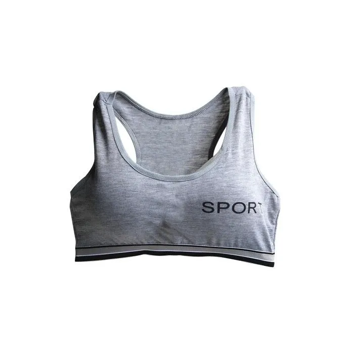 "SPORT" Print - Baumwoll-Fitness gepolsterter BH
