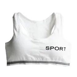 "SPORT" Print - Baumwoll-Fitness gepolsterter BH